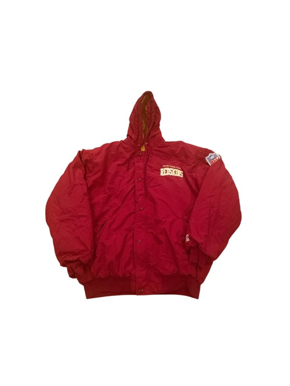 Vintage 90s Starter NFL Pro Line Washington Redskins Hooded Puffer Jacket XL